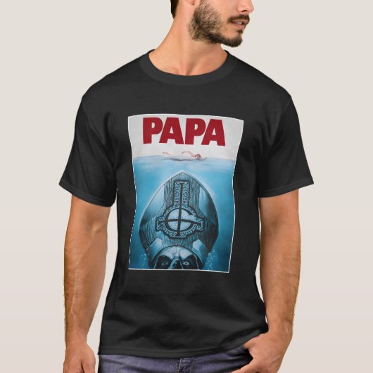 幽霊・ユーロ」パパポスター Tシャツ (正面)