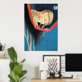 幽霊, 北斎 Ghost, Hokusai, Ukiyoe ポスター (ホームオフィス)