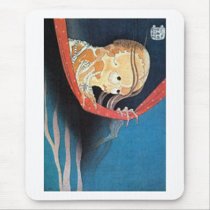 幽霊, 北斎 Ghost, Hokusai, Ukiyoe マウスパッド