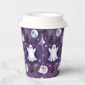 幽霊、幽霊のよく出る住宅、フルムーンとこうもり 紙コップ (右)