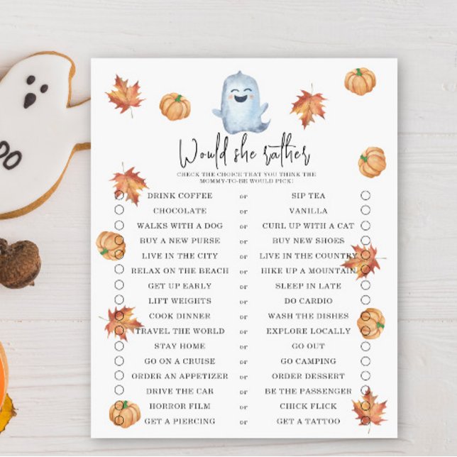 幽霊 – 彼女はむしろ – 赤ちゃんシャワーのゲーム (クリエイターアップロード済み)