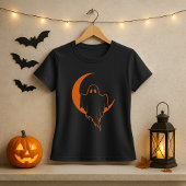 幽霊 月 ハロウィン Tシャツ