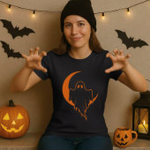 幽霊 月 ハロウィン Tシャツ