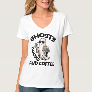 幽霊 本 コーヒー Tシャツ