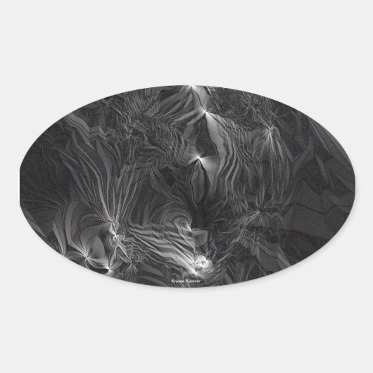 幽霊 楕円形シール (正面)