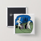 幽霊 缶バッジ (正面&裏面)