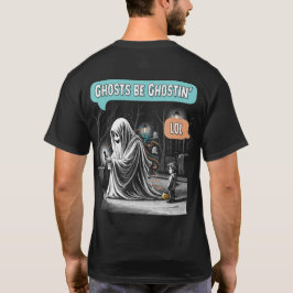 幽霊Be Ghostun' LOLフロントとバック Tシャツ