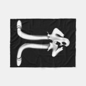 幽霊Xココクザピエロ怖いゴシック フリースブランケット (正面(横))