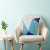 幾エレガント何学的ネイビーブルーとシーグリーンのパステル クッション (椅子)