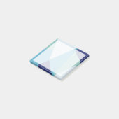 幾エレガント何学的ネイビーブルーとシーグリーンのパステル ポストイット (アングル)