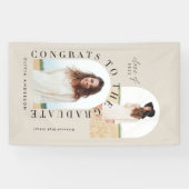 幾モダン数々の幾何フォトアーチの卒業 横断幕 (横)