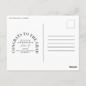 幾モダン数々の幾何写真アーチの卒業 ポストカード (裏面)