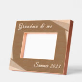 幾何おばあちゃん日付カスタム写真木枠 レーザー彫刻フレーム (左)