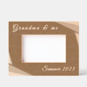 幾何おばあちゃん日付カスタム写真木枠 レーザー彫刻フレーム (正面)