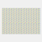 幾何おもしろいカラフルパターン ラッピングペーパーシート (正面3)