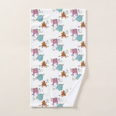 幾何おもしろいカラフル牛バスタオルセット バスタオルセット (ハンドタオル)