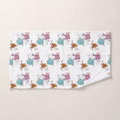 幾何おもしろいカラフル牛バスタオルセット バスタオルセット (ハンドタオル)