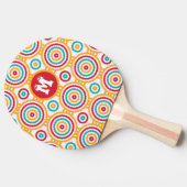 幾何おもしろいクールイニシャル名のパタカラフルーン 卓球ラケット (横)