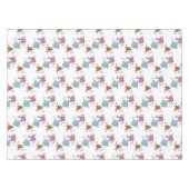 幾何おもしろい牛のカラフルテーブルクロス テーブルクロス (正面(横))