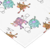 幾何おもしろい牛のカラフルテーブルクロス テーブルクロス (アングル)