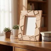 幾何お洒落パターン刻印写真枠 レーザー彫刻フレーム