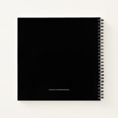 幾何かわいらし白黒モノグラム ノートブック (裏面)