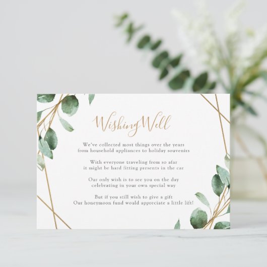 幾何の緑のユーカリがよく願う エンクロージャーカード (スタンド正面)