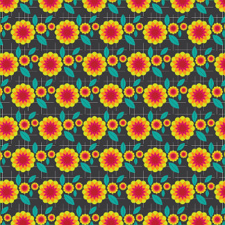 幾何の菊 クッション