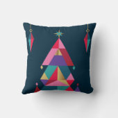 幾何はっきりしたクリスマスツリー装飾用クッション クッション (裏面)