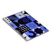 幾何はっきりしたバウハウスレトロフチュリスティックパターン ノートブック (右側)