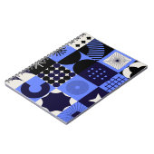 幾何はっきりしたバウハウスレトロフチュリスティックパターン ノートブック (左側)