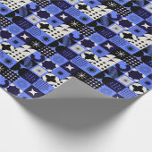 幾何はっきりしたバウハウスレトロフチュリスティックパターン ラッピングペーパー (角)