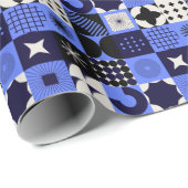 幾何はっきりしたバウハウスレトロフチュリスティックパターン ラッピングペーパー (ロールコーナー)