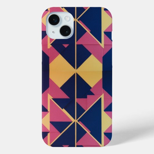 幾何はっきりしたパターン – Apple iPhone 15 Plusケース Case-Mate iPhoneケース (裏面)