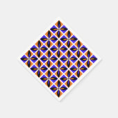 幾何はっきりしたフローラデザイン スタンダードカクテルナプキン (角)