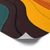 幾何はっきりしたモダン抽象芸術アート ポスター (角)