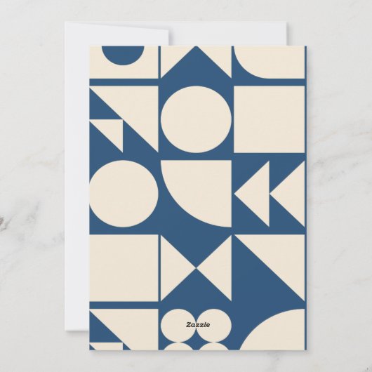 幾何はっきりした形モダンカスタムHanukkah写真 シーズンカード (裏面)