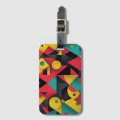 幾何はっきりした抽象芸術アモダンート ラゲッジタグ (正面縦)