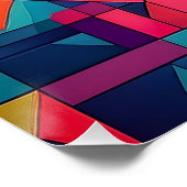 幾何はっきりした抽象芸術カラフルArt ポスター (コーナー)