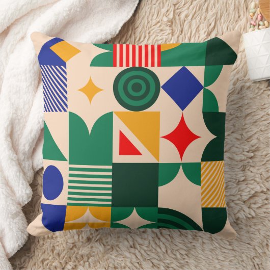 幾何はっきりした抽象芸術装飾用クッション クッション (ブランケット)