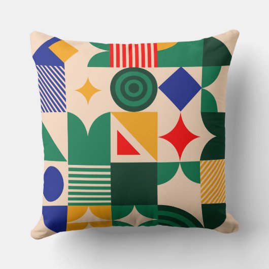 幾何はっきりした抽象芸術装飾用クッション クッション (裏面)