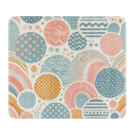 幾何よくはしゃぐドールパターン カッティングボード