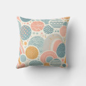 幾何よくはしゃぐドールパターン クッション (裏面)