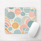 幾何よくはしゃぐドールパターン マウスパッド (マウス)