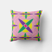 幾何よくはしゃぐ交差パターン クッション (裏面)