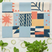 幾何よくはしゃぐ模様 キッチンタオル (折り畳み)