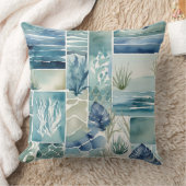 幾何アクアフローラアクアレルデコール クッション (ブランケット)