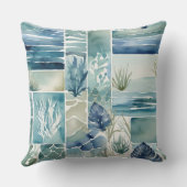 幾何アクアフローラアクアレルデコール クッション (裏面)