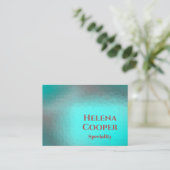 幾何アクアブルーターコイズ 名刺 (スタンド正面)