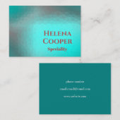 幾何アクアブルーターコイズ 名刺 (正面/裏面)